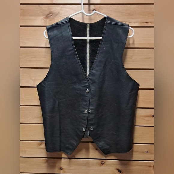 Vintage Leather Riding Vest - Picture 2 of 6